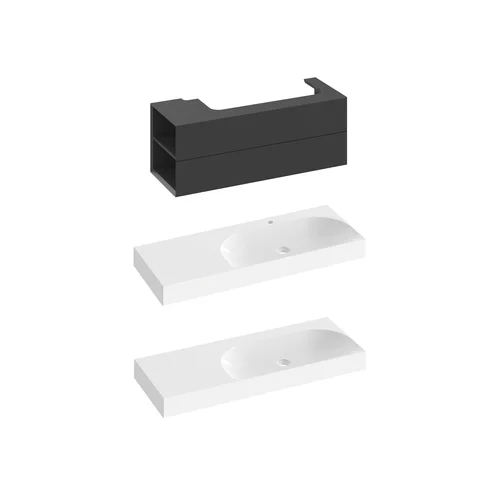 SD Lite 120 K spintelė po praustuvu juodas matinis image 3