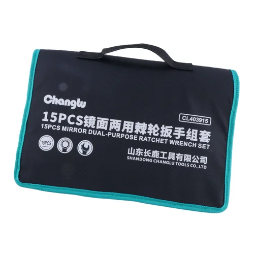 CHANGLU TOOLS Kombinuotų raktų su terkšle rinkinys 15vnt (8–24 mm) image 3
