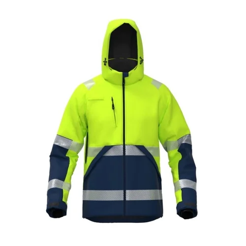 BoSafety WJ-VALENCIA-C2-0402 Softshell striukė, XL, Hi-Vis Yellow/Blue image 2