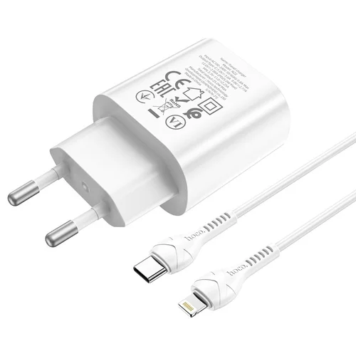 Hoco N22 PD25W įkroviklis baltos spalvos su Lightning kabeliu image 3