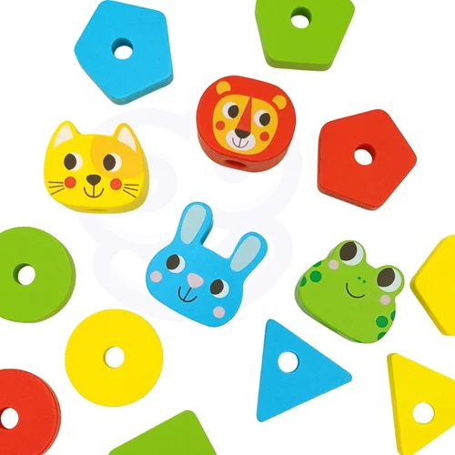 WOOPIE GREEN Montessori Piramidinė Dėlionė Gyvūnai image 2