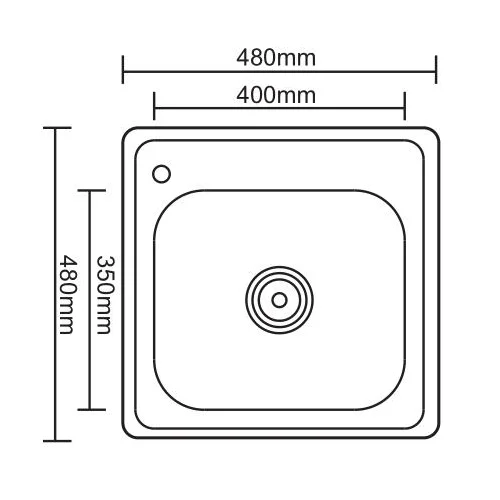 Nerūdijančio plieno plautuvė D4848P su sifonu image 2