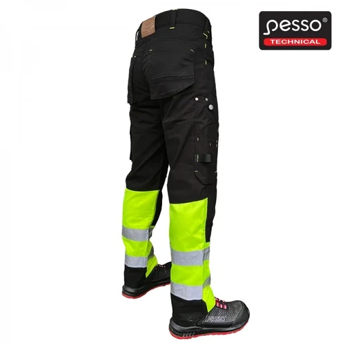 Darbo kelnės PESSO KDCJG iš Canvas audinio, juodos su geltona - 62 image 2