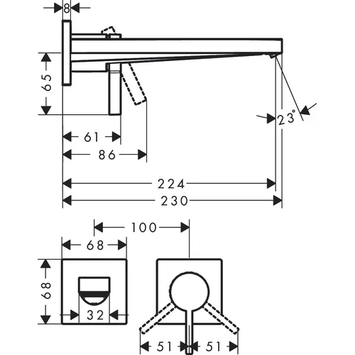 Hansgrohe Tecturis E 73051670 Juodas matinis image 3