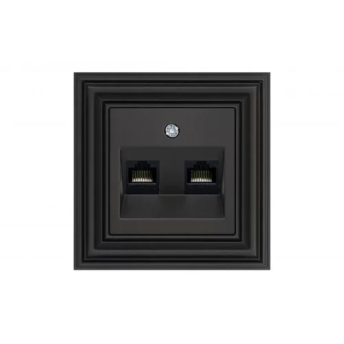 LIREGUS RETRO kompiuterio lizdas, 2 lizdai, Matinė juoda image 2