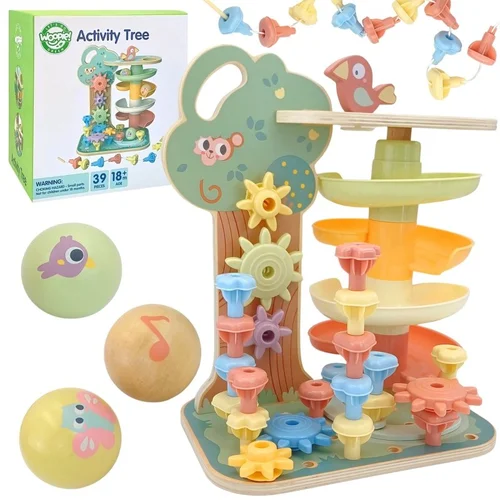 Veiklos Medis WOOPIE GREEN Montessori 4in1 image 1