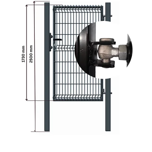 Varteliai segmentinei tvorai 100 cm x 173 cm, PILKI image 1