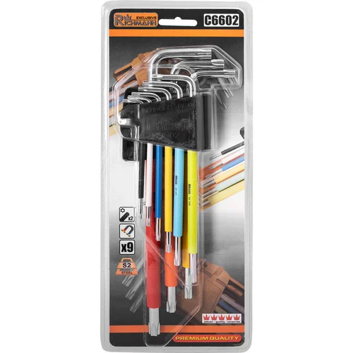 Richmann Šešiakampiai raktai TORX T10 - T50 9 vnt. image 3