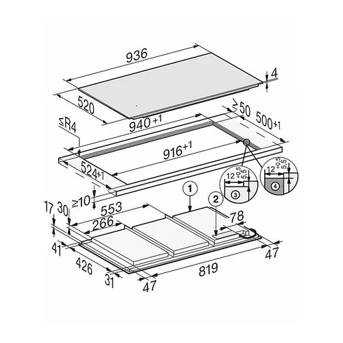 Miele KM 7897-1 FL indukcinė kaitlentė 90 cm juoda image 2