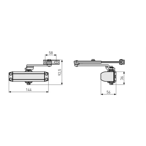 Abus AC7023 durų uždarytuvas, 40 - 80 kg image 2