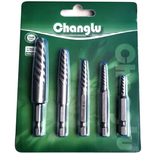 CHANGLU TOOLS Užlūžusių varžtų išsukėjų rinkinys 1/4" HEX 5 vnt. image 3