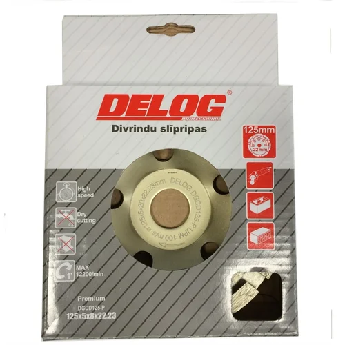 Delog Deim. šlif. lėkštelė 125x5x8x22,23 mm image 2