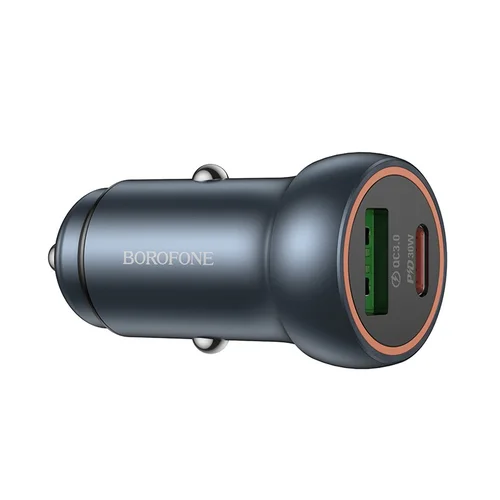 Borofone BZ32A USB-C/USB-A 30W pilkas image 2