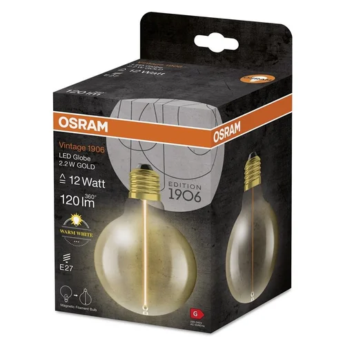 Osram Lemputė LED G95 E27 2.2W 827 120LM AMB MAG image 2