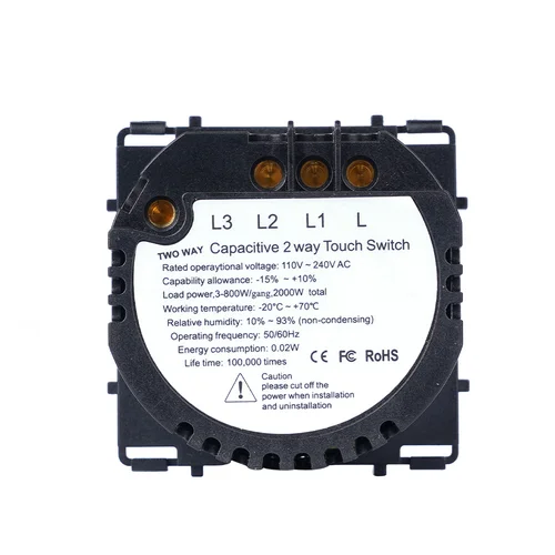 Feelspot FSSW202L dvipolis sensorinis jungiklis, 800 W image 3