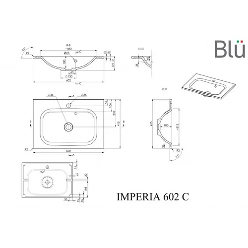 BLU IMPERIA Praustuvas, akmens masė, 60-69 cm image 2