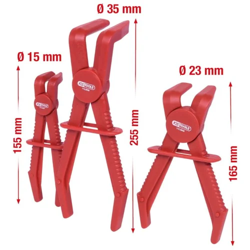 KS Tools Žarnų užspaudimo replės 90°, 3 vnt image 1
