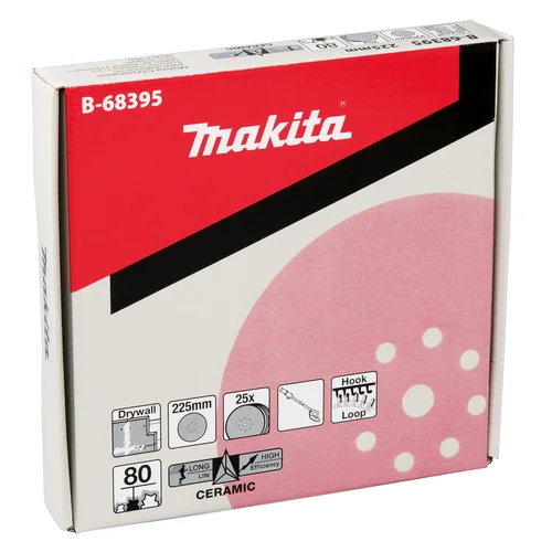 Makita B-68395 Šlifavimo popierius 225 mm K80 image 2