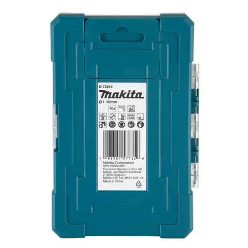 HSS-TiN metalo grąžų rinkinys iš 10 vnt. Makita D-72849 image 2