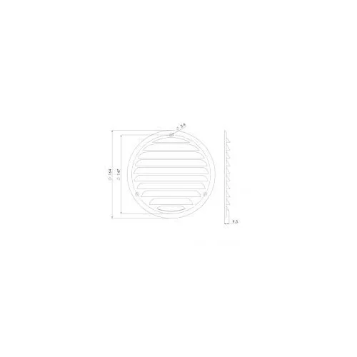 Metalinės vėdinimo grotelės MR125i D125 INOX image 2