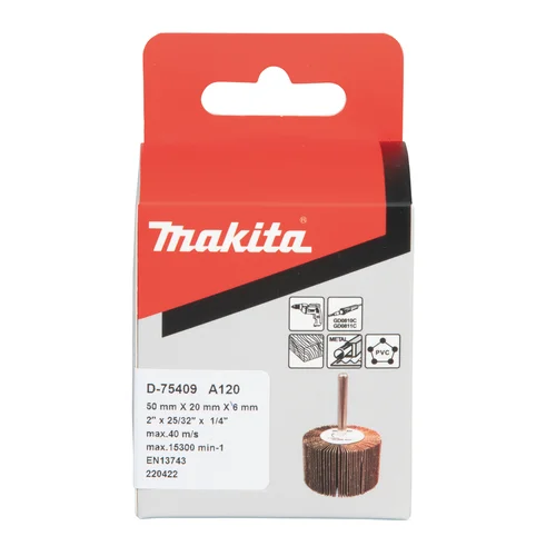 Makita D-75409 Lapelinio šlifavimo antgalis, Ø50 × 20 mm, A120 image 3