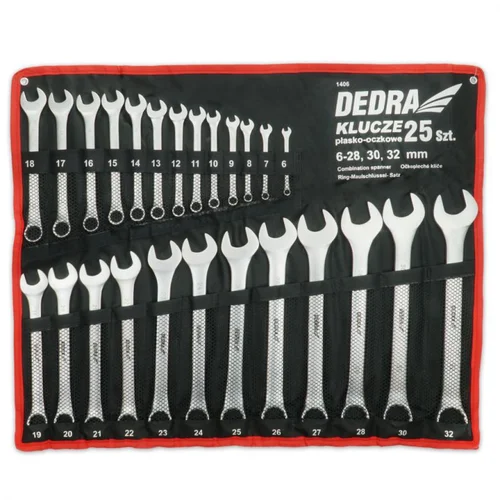 Dedra Kilpinių raktų komplektas CrV 6-32 mm, 25 vnt. 1406 image 1