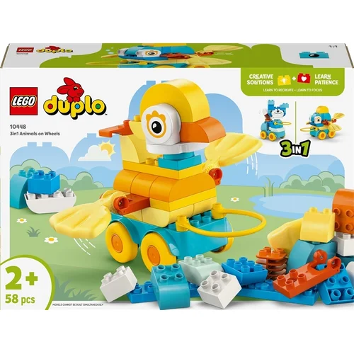LEGO® DUPLO® Gyvūnai ant ratukų „trys viename“ image 1