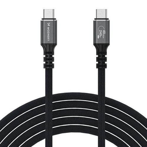 Wozinsky WPS-UY41S USB-C Thunderbolt 4 kabelis 240W 1.0m Juoda image 1