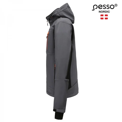 Pesso Orion Softshell demisezoninė striukė su TPU membrana, Pilka, 4XL image 3