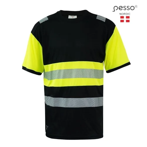 PESSO HVM_Hi-vis Marškinėliai 3XL Juoda Geltona image 1