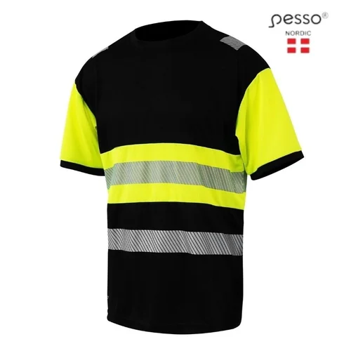 PESSO HVM_Hi-vis Marškinėliai 3XL Juoda Geltona image 3