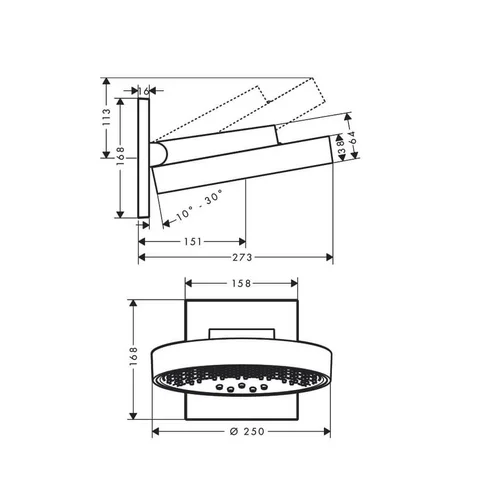 Hansgrohe Rainfinity 26232000 dušo galva Ø25 cm, Balta matinė image 3