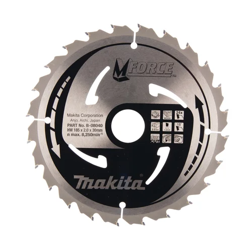 T.C.T. pjūklas M-FORCE 185X2X30mm 15° Makita B-08040 image 1