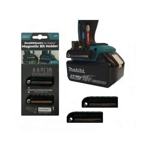 StealthMounts BH-MK-BLK-2 magnetinių antgalių laikiklis Makita LXT/XGT image 1