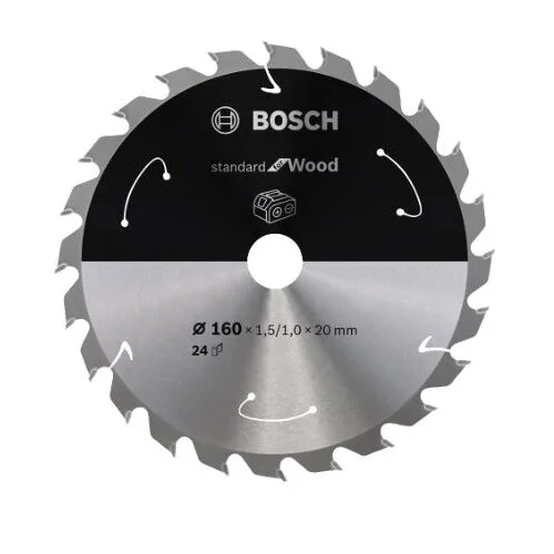 Bosch Standard for Wood pjovimo diskas, 160x20/15.875x1.5/1.0x24T image 1