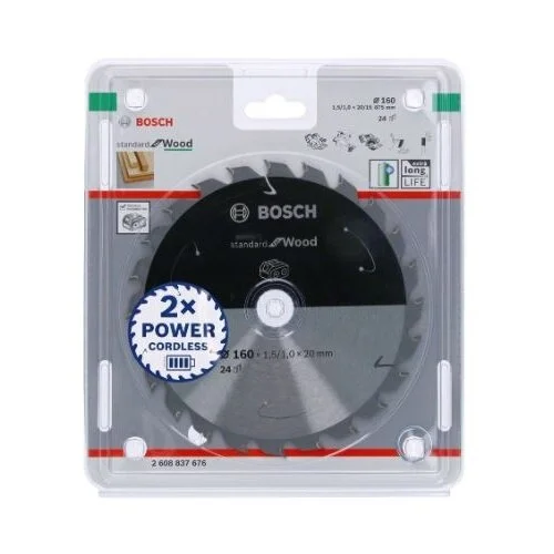 Bosch Standard for Wood pjovimo diskas, 160x20/15.875x1.5/1.0x24T image 2