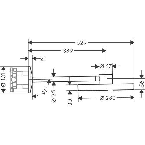 Dušo galva Hansgrohe AXOR One 48492140 šlifuota bronza image 2