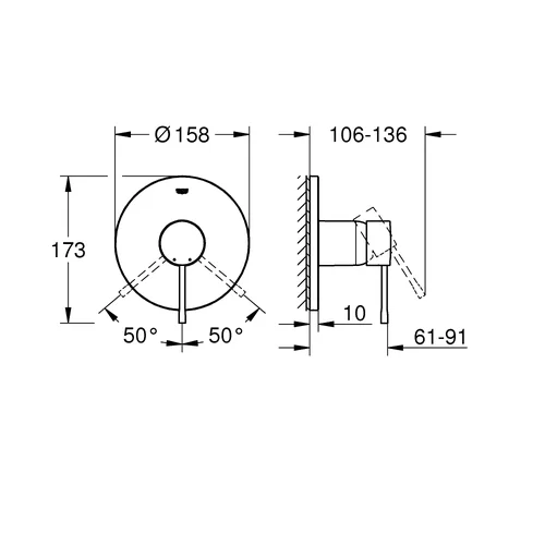 Grohe Essence 24057001 Potinkinis dušo maišytuvas image 3