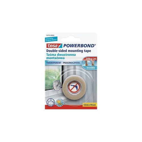 Tesa Powerbond Dvipusė lipni juosta 1,5 m x 19 mm image 1