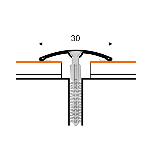 Sujungimo profilis, nerūdijančio plieno, matinis Stainless Steel Profiles | 30mm L-100cm image 2