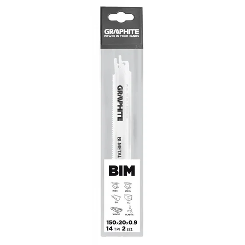 GRAPHITE BIM 150 x 20 x 0.9 mm - 14TPI, 2 vnt. image 2