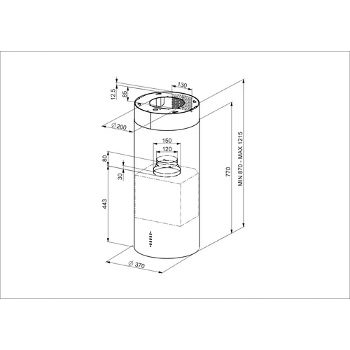 SMEG KIR37N2 Salos gartraukis 37 cm Juoda image 3