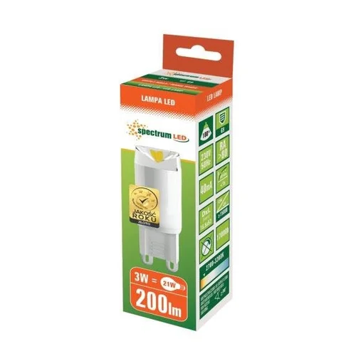 Spectrum LED lemputė G9 T5 2.5W 3000K 190LM 17KH image 3