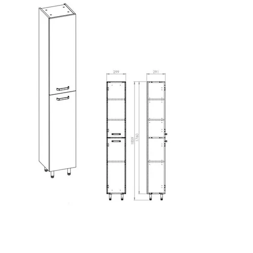 Elita SPINTELĖ ŪKINĖ NIKA 30 cm Balta Blizgi image 2