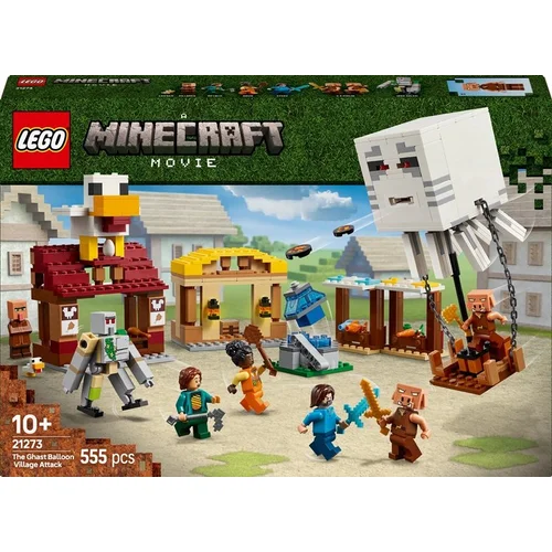 LEGO Minecraft The Ghast Balloon Village Attack 21273 555 dalių image 1