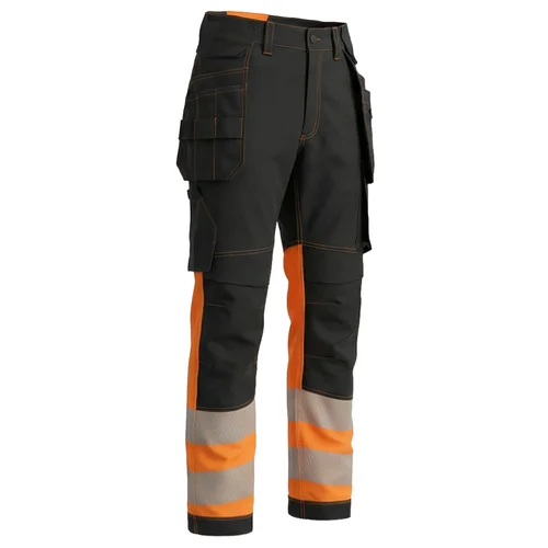 BoSafety COMBOPLUS-C1 darbinės kelnės 58 Hi-Vis Orange/Black image 3