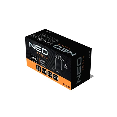 NEO cinkuotos kabės pneumatiniam segtuvui (14-570), GA18, 90 (4K) tipas, 30 mm ilgio, 4000 vnt image 2