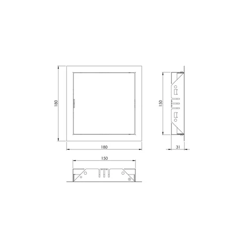 EUROPLAST RL1515 Revizinės durelės 15x15 cm image 2