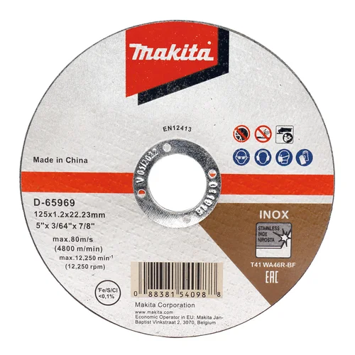 Pjovimo diskas Makita D-65969-12, 125x1,2 mm, WA46R-BF RST (12 vnt.) image 1