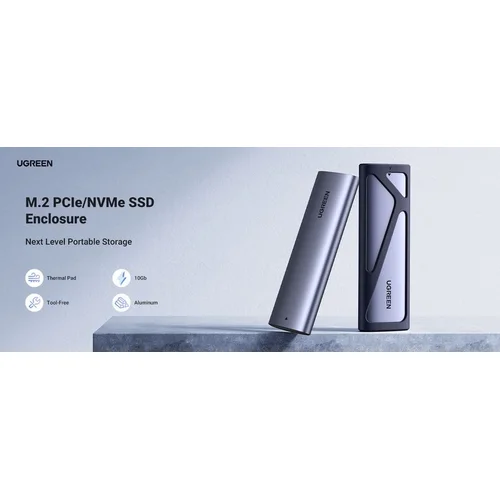 Ugreen CM400 M.2 NVMe USB-C 3.1 Gen2 korpusas Juodas image 2